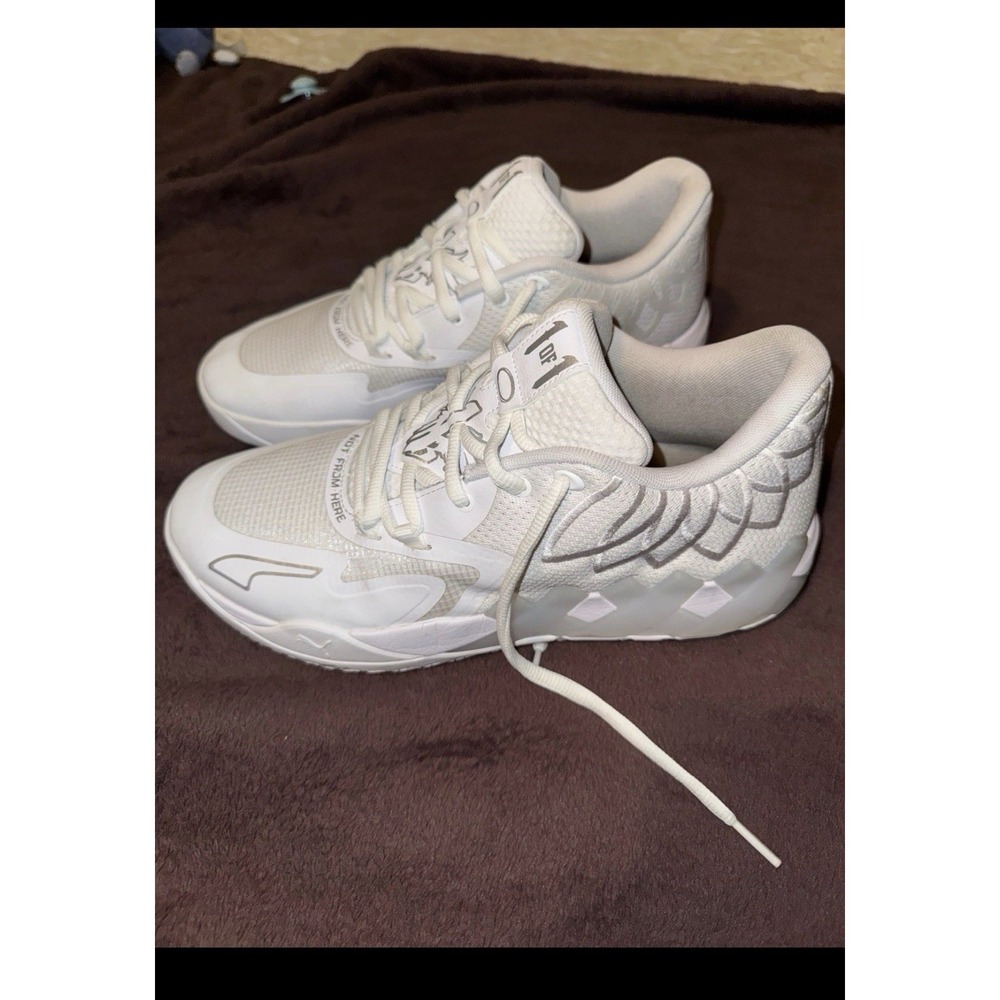 PUMA LaMelo‎ Ball 10.5 All White .01